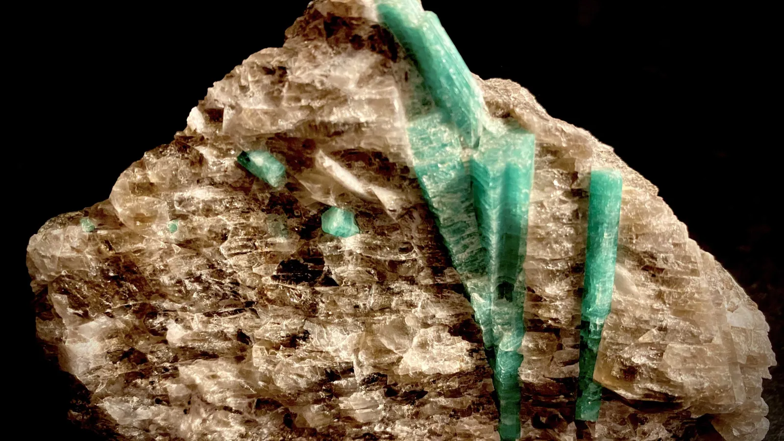 Emerald crystals in matrix