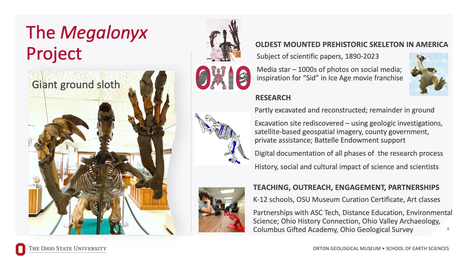 Orton Museum Projects - The Megalonyx Project