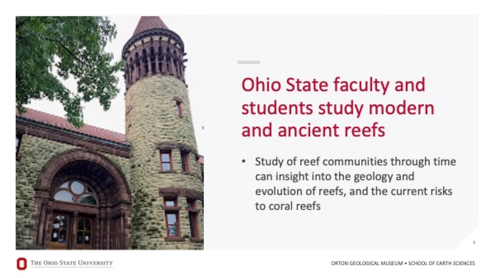 Ohio State faculty and students study reefs