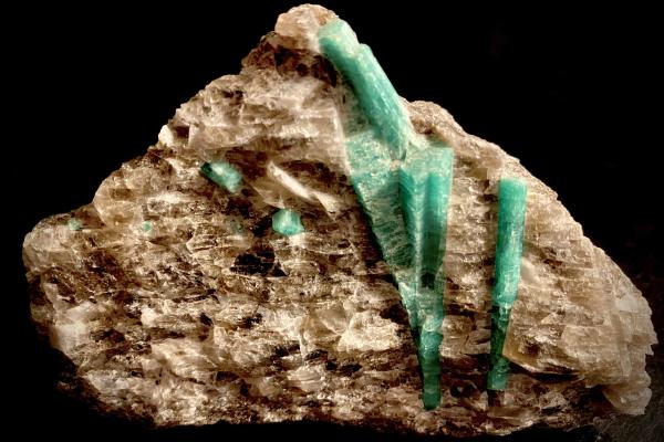Emerald crystals in matrix